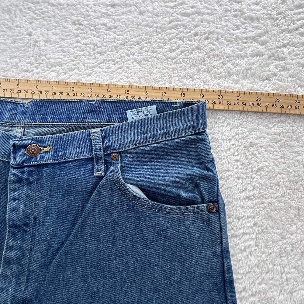 Wrangler Jean Men's 38X36 Blue Dark Wash Stretch Denim Regular Fit - Picture 7 of 10